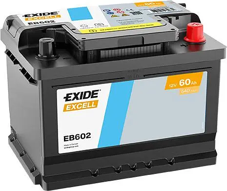 Автомобільний акумулятор EXIDE Excell 6СТ-60Ah АзЕ 540A (EN) EB602