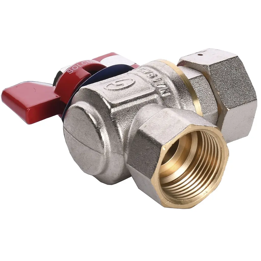 Кран кульовий кутовий з накидною гайкою Solomon 3/4″ ВВ PN40 160401 - фото 3