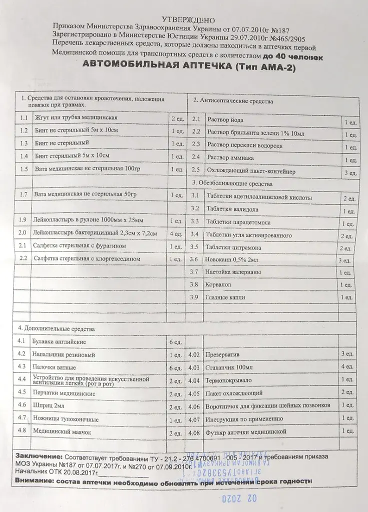 Аптечка автомобільна АМА-2 для автобуса до 40 осіб - фото 6