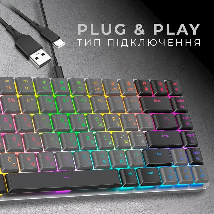 Клавиатура GamePro MK141R Red Switch Dark Gray [MK141R] [121478] - фото 9