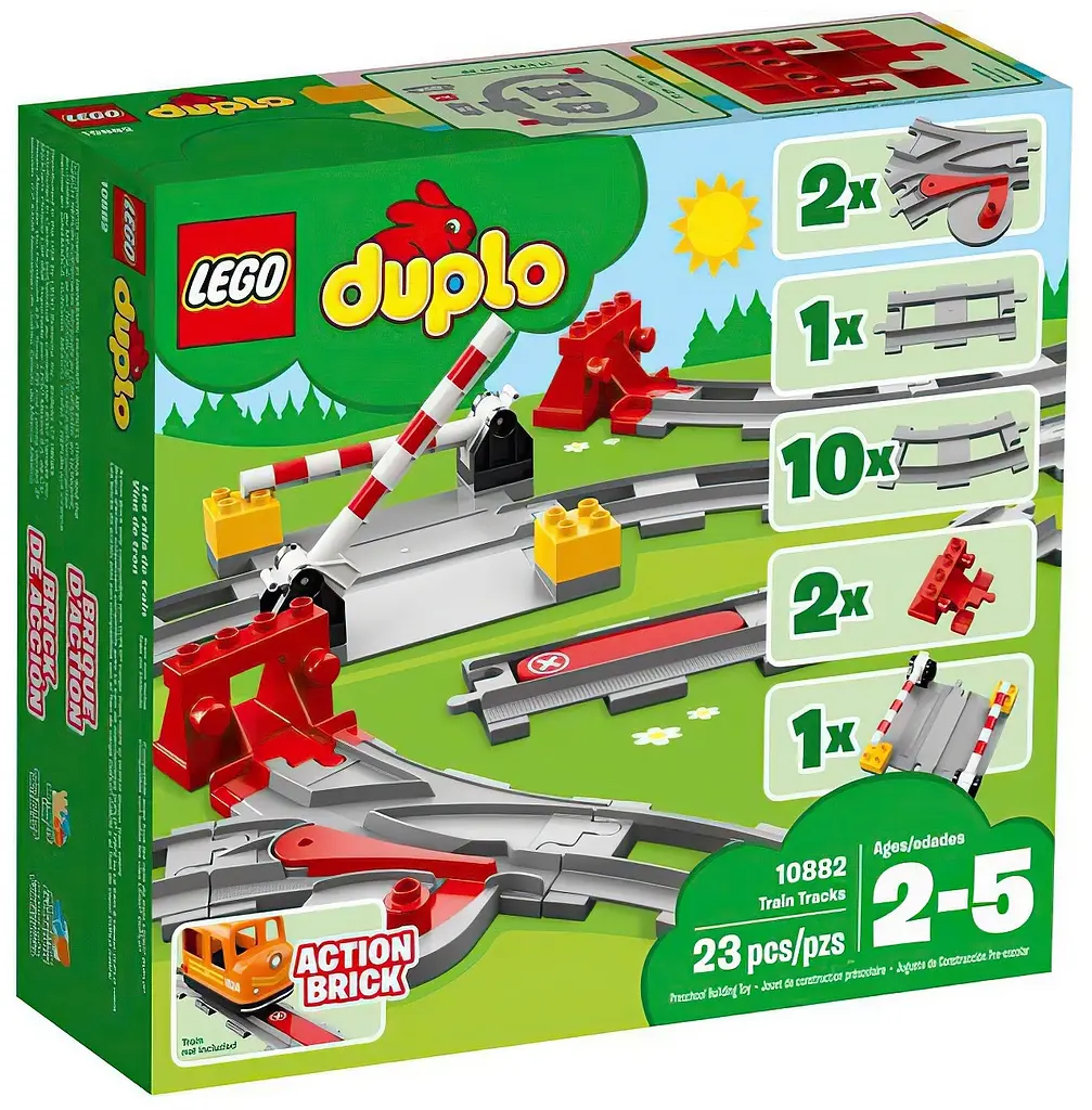 Уценка. Конструктор LEGO DUPLO Town Рельсы, 23 детали (10882) - фото 2