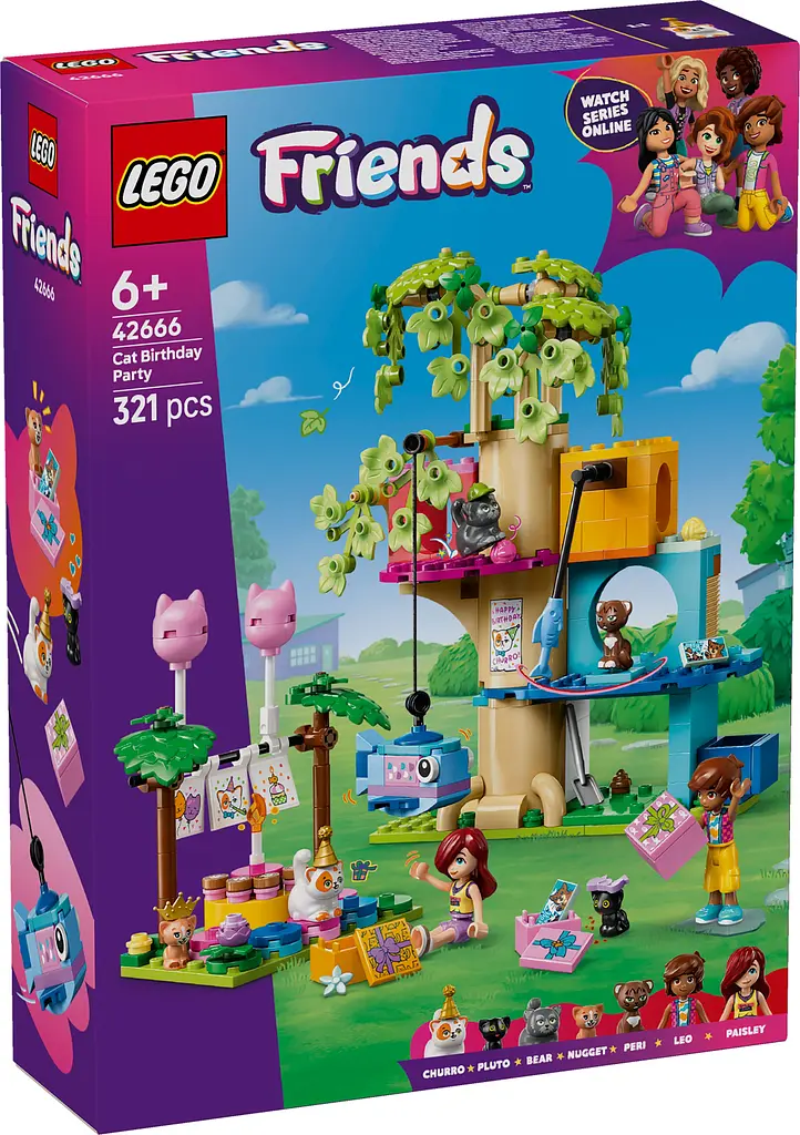 Конструктор LEGO Friends День рождения кота и дом на дереве 321 деталь (42666) - фото 2