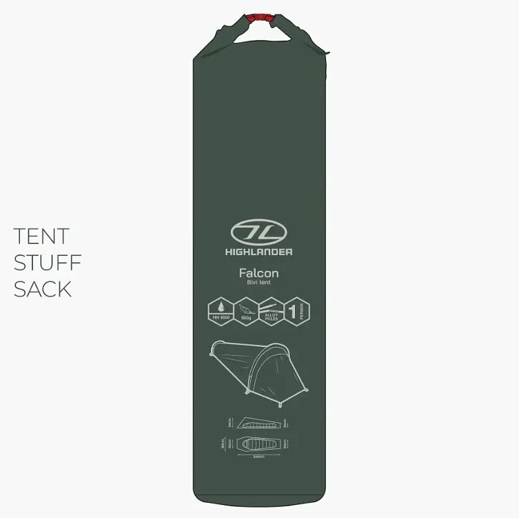 Намет одномісний Highlander Falcon Bivi Tent Pine Green (TEN165-PG) - фото 6