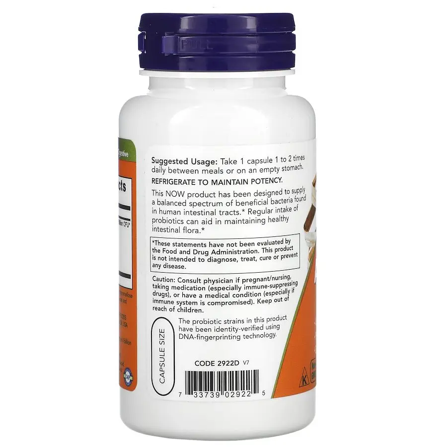 Пробіотики і пребіотики NOW 4X6 Acidophilus, 120 вегакапсул - фото 3