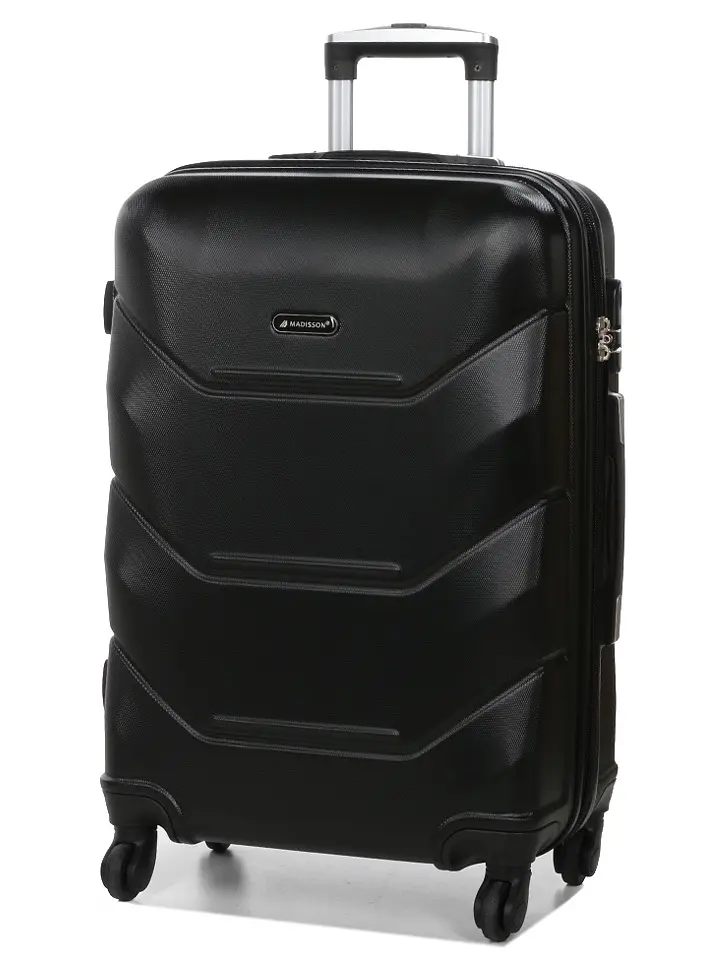 Валіза середня M Madisson Snowball 32303 пластикова 70л Чорний