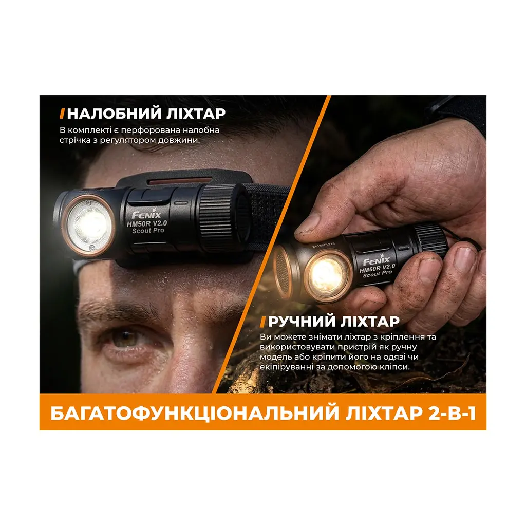 Ліхтар Fenix Scout Pro з червоним та зеленим світлом (HM50R V2.0) (ScoutPro) - фото 9