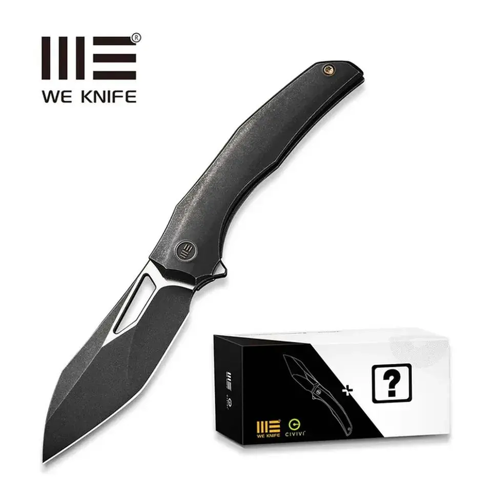 Ніж складаний туристичний WE Knife Ignio Mystery Box, (8.4 см) CPM 20CV / титан 6AL4V чорний - фото 10