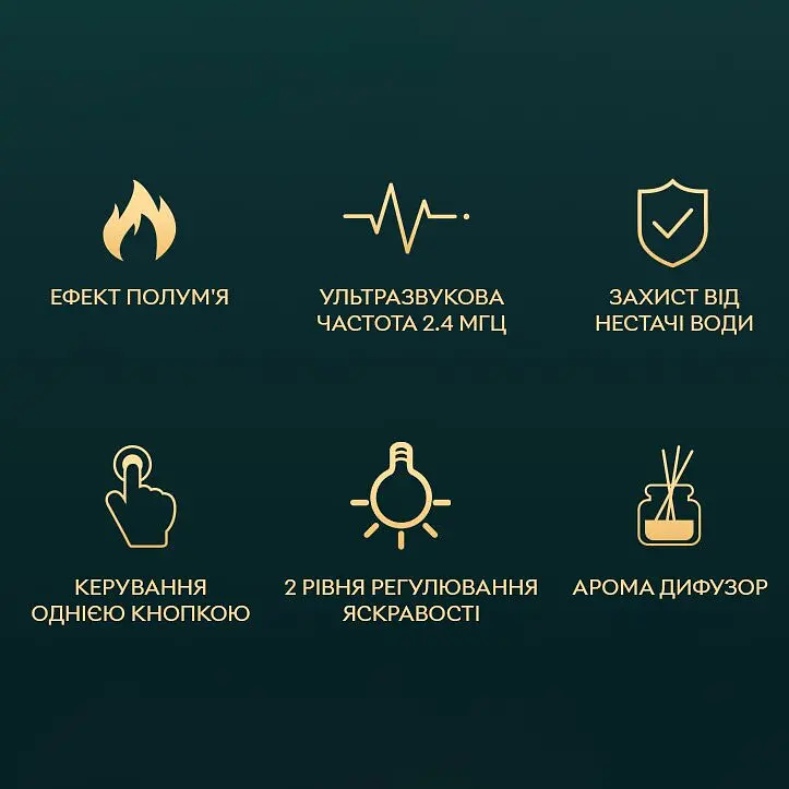 Портативний зволожувач повітря Kinscoter DQ-701C з ефектом полум'я, чорний, з аромадифузором - фото 8