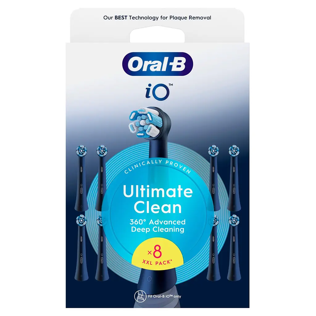 Насадка для зубної електрощітки Braun Oral-B iO RB CBF-8 Ultimate Clean Black (8 шт) - фото 9