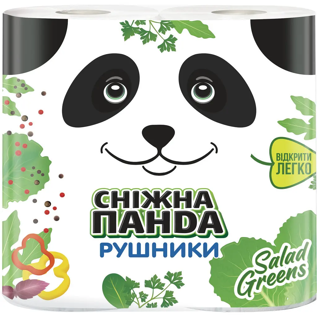 Паперові рушники Сніжна Панда 2 шари 2 рулони (4823019007978) - фото 2