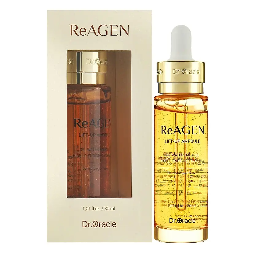 Антивозрастная сыворотка с пептидами и золотом ReAGEN Lift-up Ampoule Dr. Oracle 30 мл - фото 2