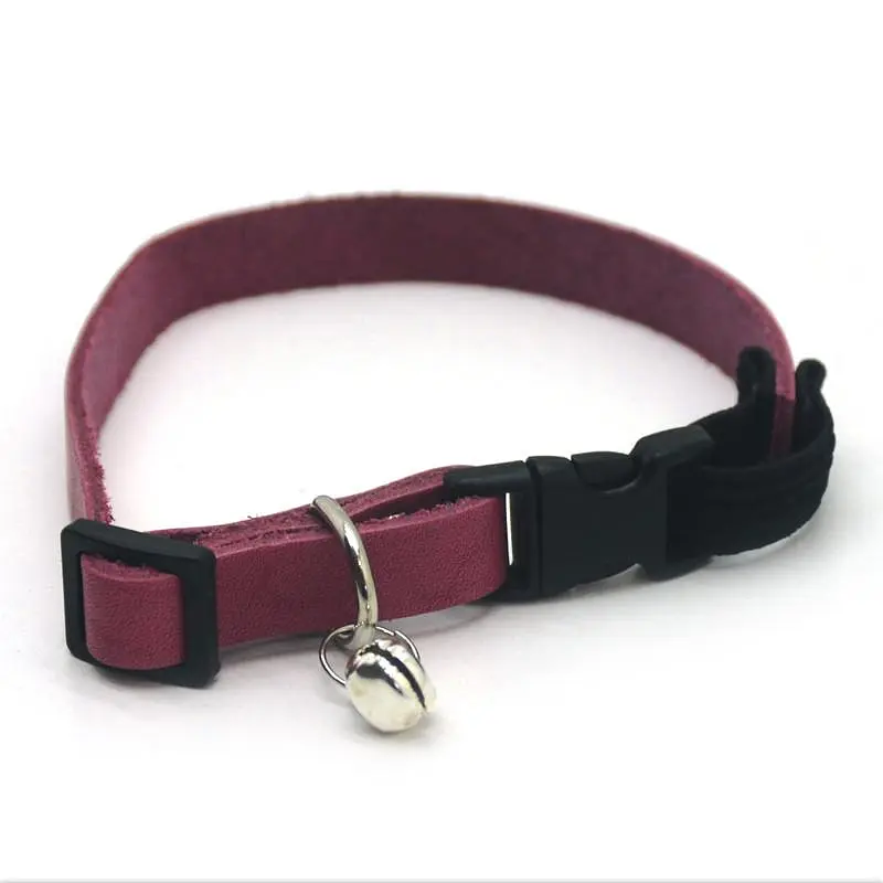 Нашийник для котів та малих собак Zoo-hunt шкіра О Дзвіночок 1,0 см Червоний - фото 4