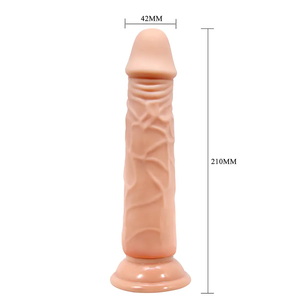 Фалоімітатор - Barbara Calvin Dildo 8,3" Flesh - фото 6