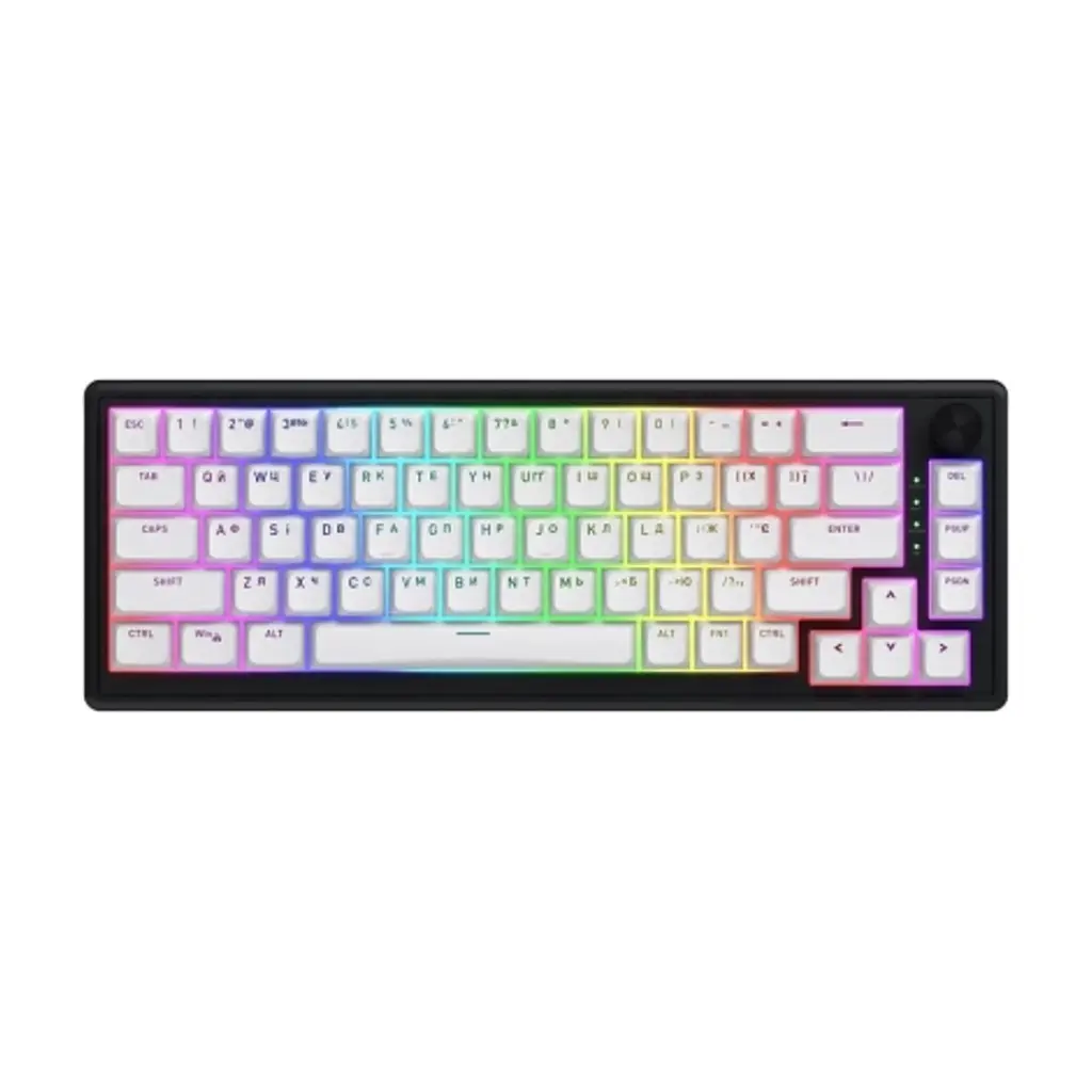 Клавіатура Hator Skyfall 65 Aurum Sterling RGB Wireless/Bluetooth/USB UA Black/White (HTK3160UA) - фото 9