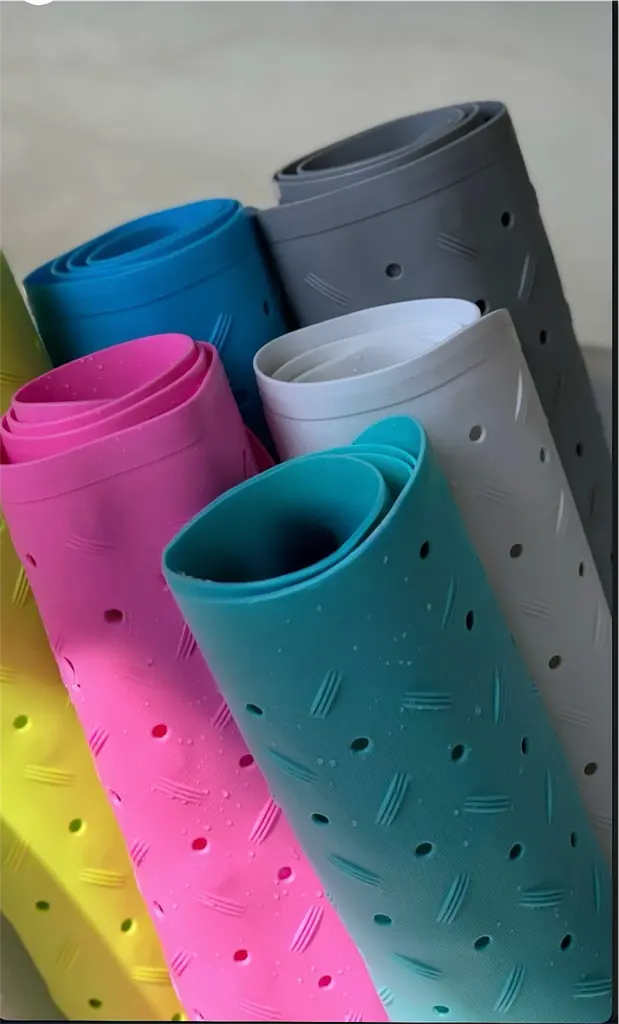 Гумовий килимок на присосках 95х35 у ванну душ резиновий противоскользящий коврик для дорослих дітей на дно ванної кімнати антиковзаючий бірюзовий  - фото 7