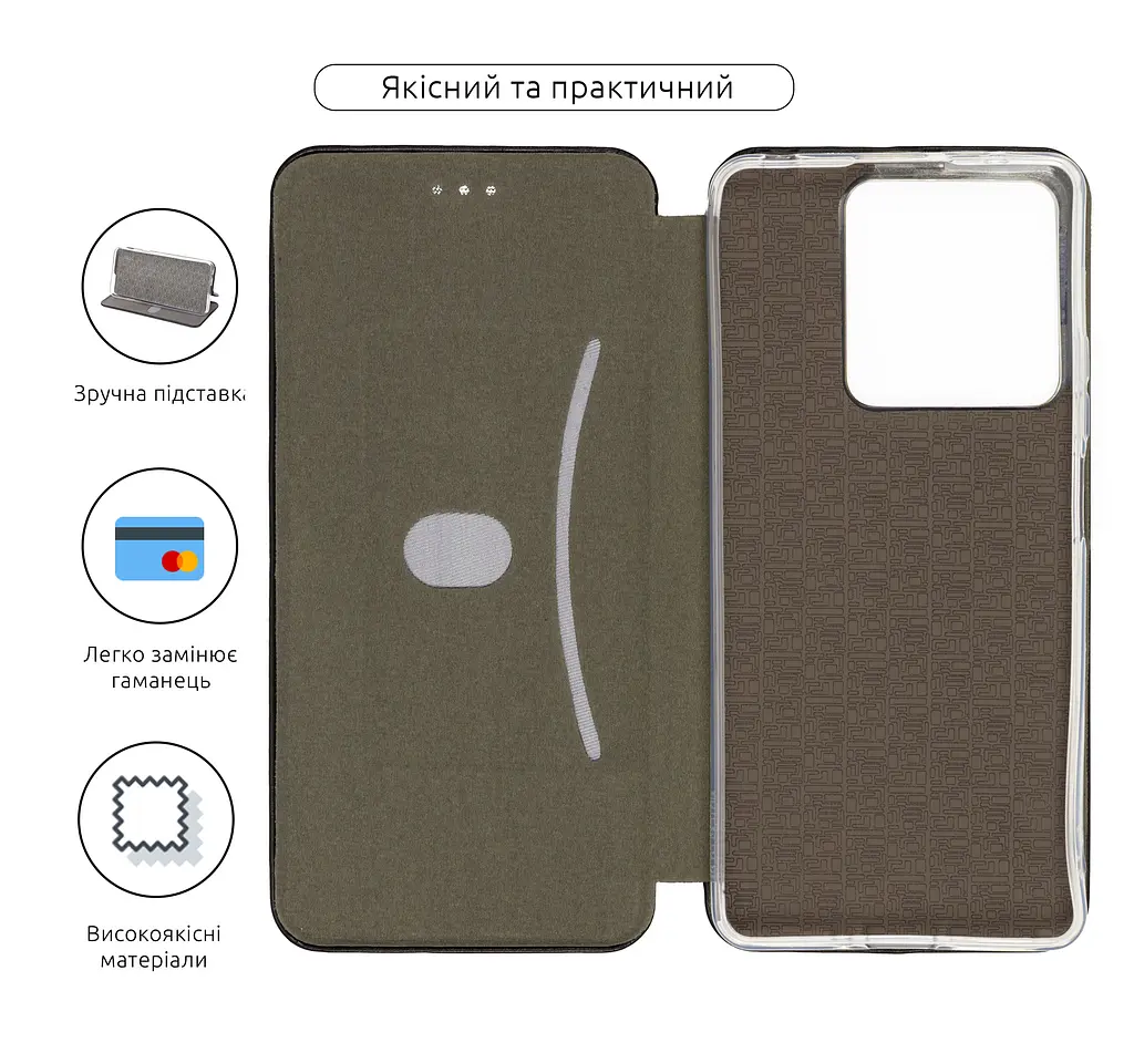 Чехол-книжка для Xiaomi Redmi Note 13 5G, G-Case, черный, кожаный чехол-книга из экокожи (PU) и TPU, с магнитом, с подставкой и вместительным кардхолдером, противоударный, защита всего корпуса, ArmorStandart (ARM71886) - фото 3
