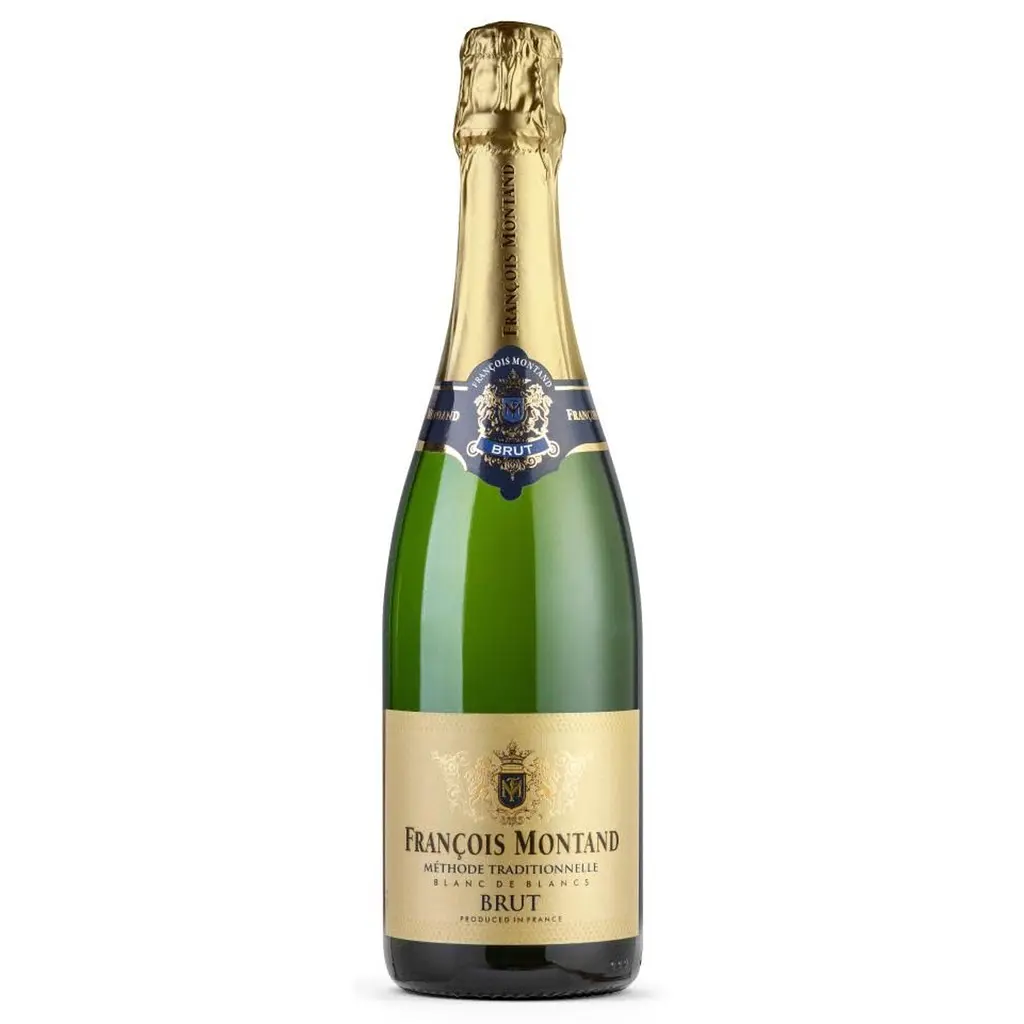 Набор игристое вино Francois Montand Brut Blanc de Blancs белое брют 0.75 л+ игристое вино Francois Montand Brut Blanc de Blancs белое брют 0.2 л - фото 2