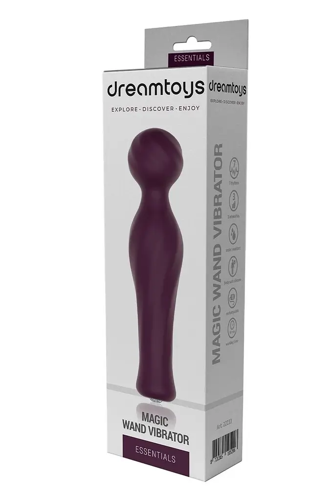 Вібромасажер Dreamtoys Essentials Magic Wand, 16.5 см (бордовий) - фото 5