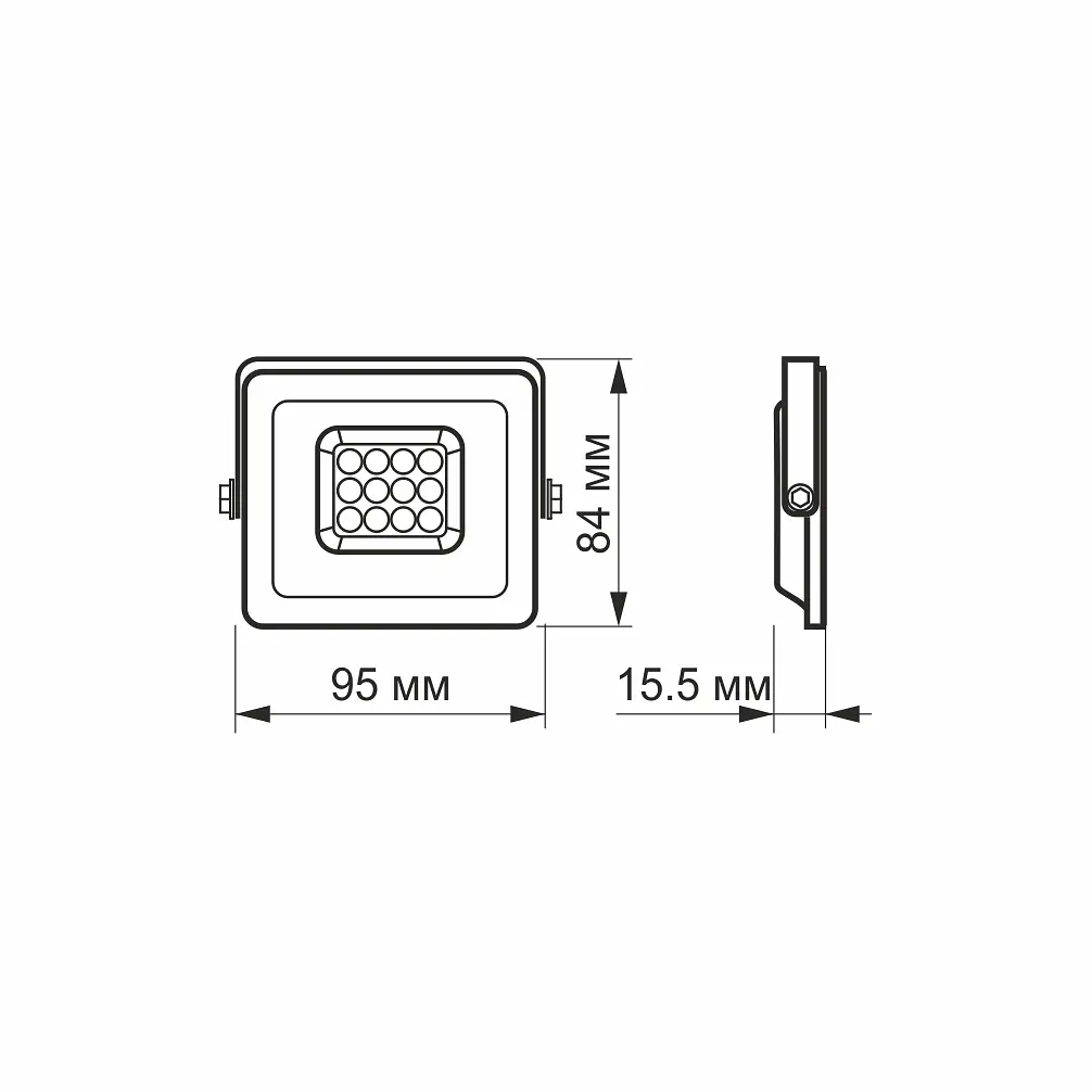 LED прожектор Videx F2e 10W 5000K (26328-000) - фото 6