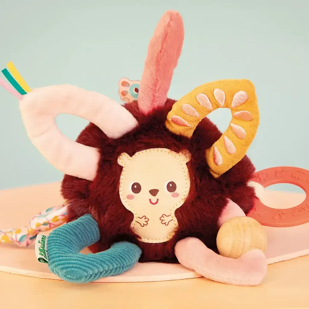 Игрушка-погремушка Lilliputiens Еж Леон с развивающими кольцами (83631) - фото 3