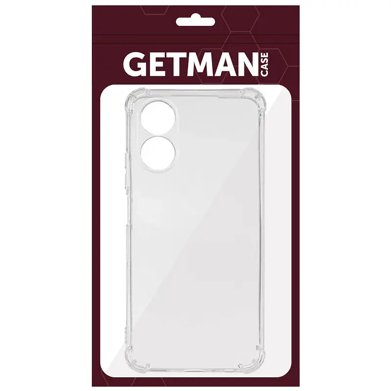 TPU чохол GETMAN Ease logo посилені кути Full Camera для Oppo A17 Безбарвний (прозорий) - фото 5