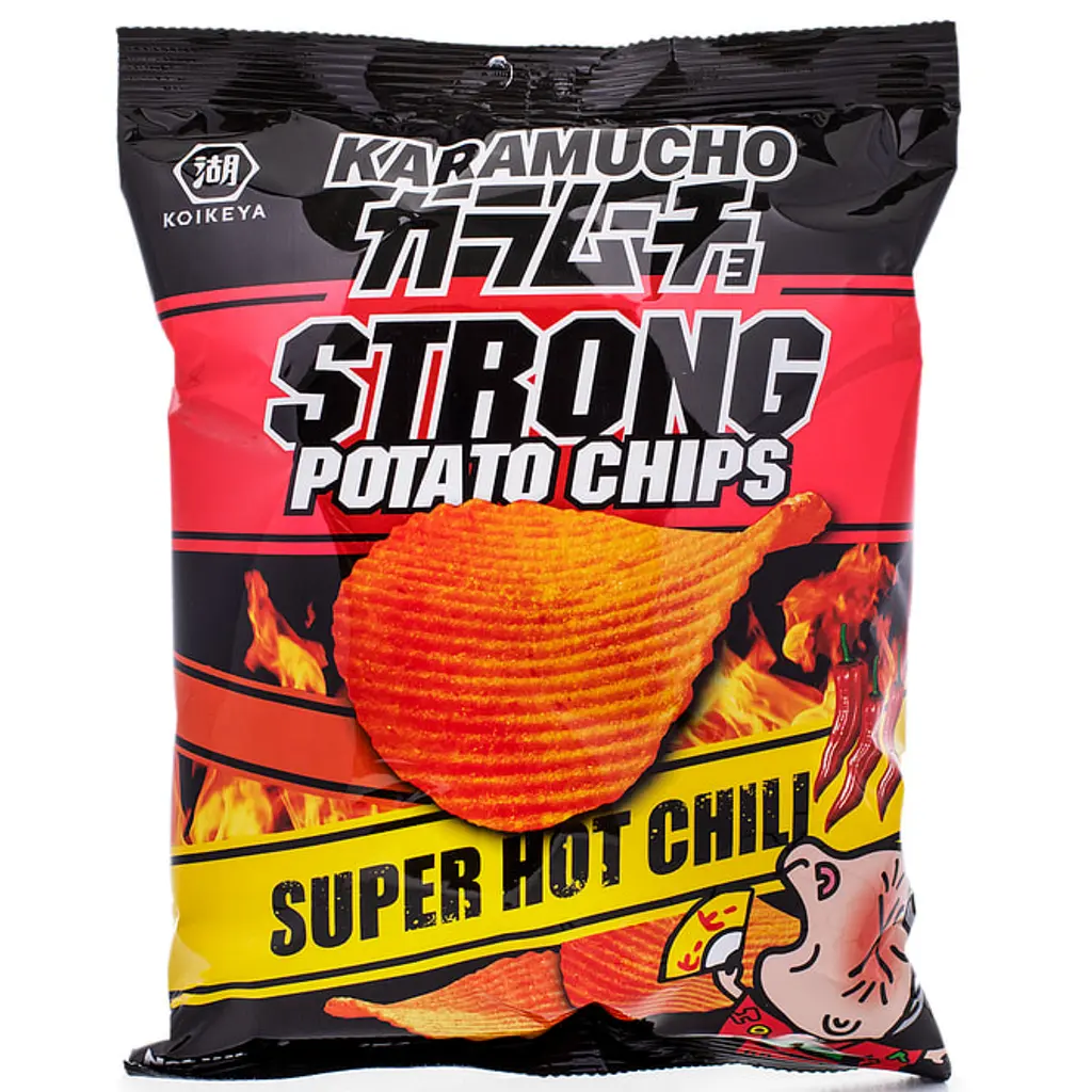 Чіпси Koikeya Kara Mucho Strong Hot Chilli гострі зі смаком чилі 60 г