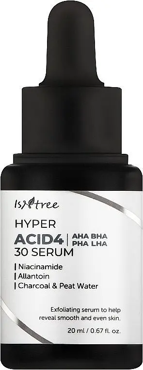 Сироватка-пілінг змивна на основі кислот 20 мл Isntree Hyper Acid 4 AHA BHA PHA LHA 30 Serum