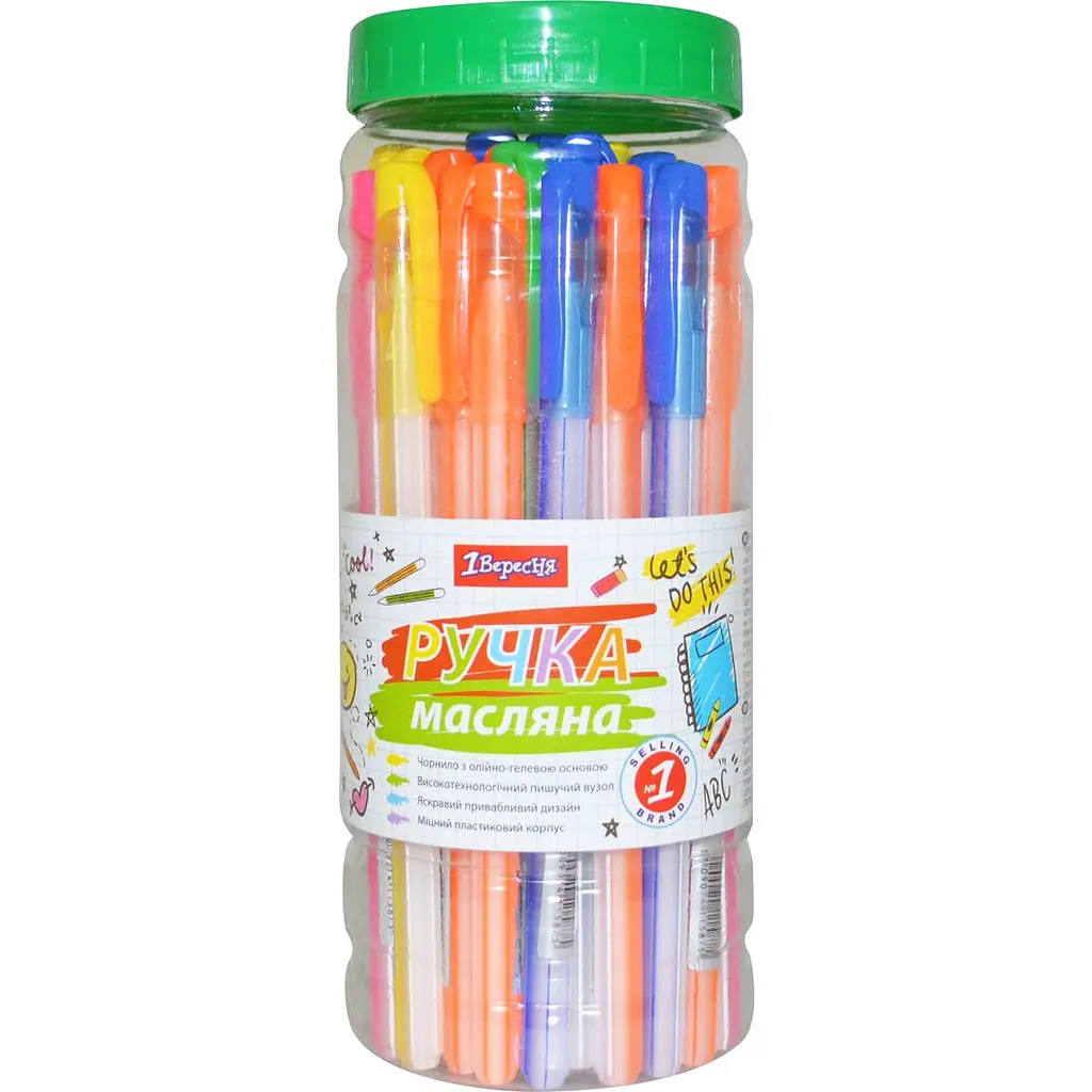 Ручка кулькова 1 Вересня Candy сині чорнила упаковка 30 шт. (411587) - фото 3