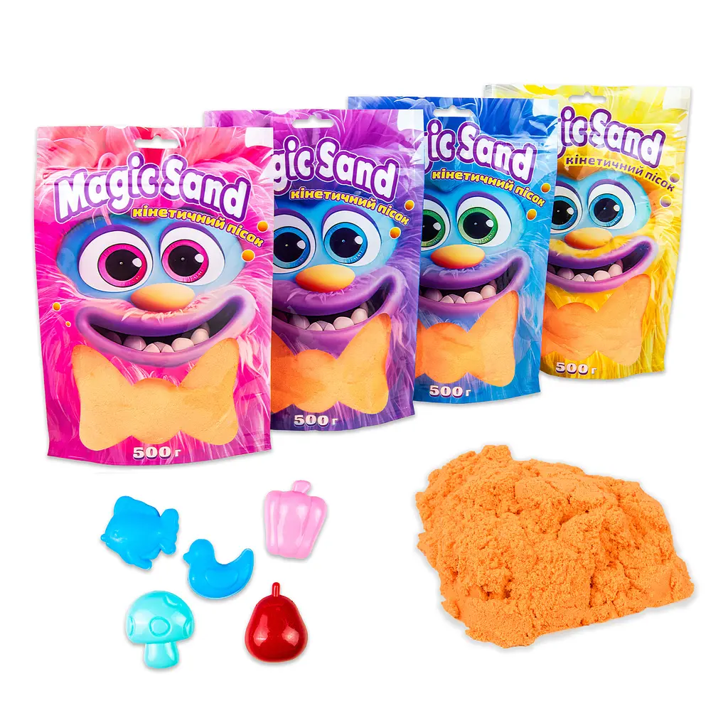 Кинетический песок Strateg Magic sand оранжевый 500 г (39403-7) - фото 3