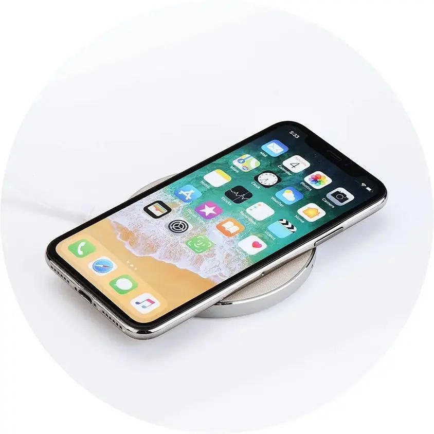 Бездротовий зарядний пристрій Remax RP-W5 Round Wireless QI Grey - фото 3