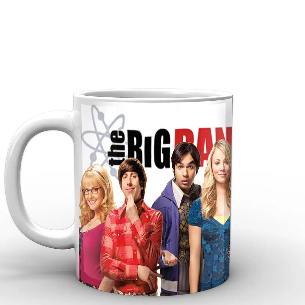 Кухоль GeekLand Теорія великого вибуху The Big Bang Theory на тлі емблеми BB.002.06 330 мл білий - фото 2