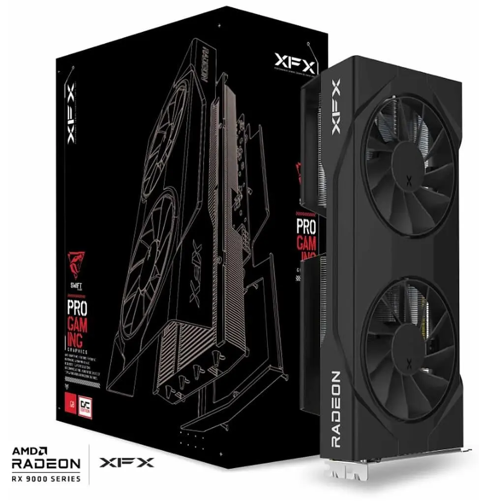 Видеокарта XFX AMD Radeon RX 9060 XT 16GB Swift OC Gaming Edition (RX-96TSW16BQ) (GDDR6, 128 bit, PCI-E v5.0 x16) - фото 5