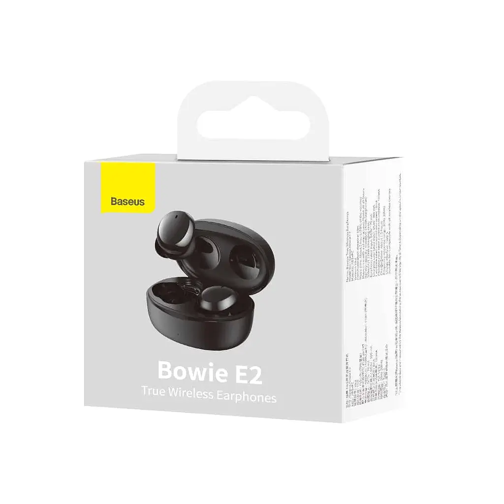 Наушники Baseus E2 True Wireless Earphones Bowie |BT5.2, 40/300mAh, 5H, Location, OTA| (NGTW090001) black - фото 6