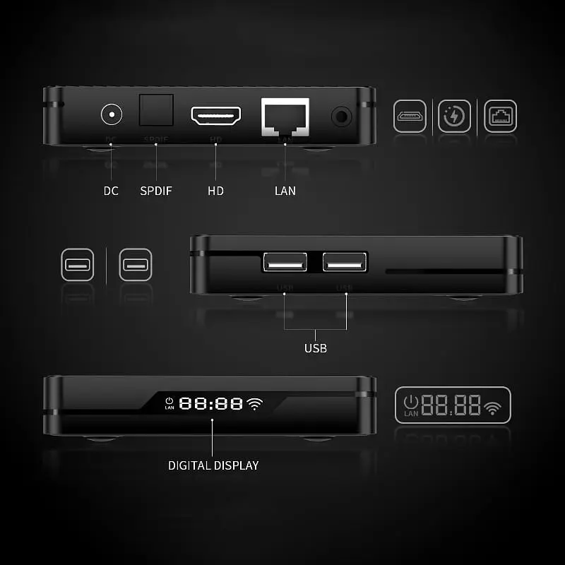 Смарт ТВ приставка X88 Pro X5M 4/32 Гб Smart TV Box Android 14 - фото 3