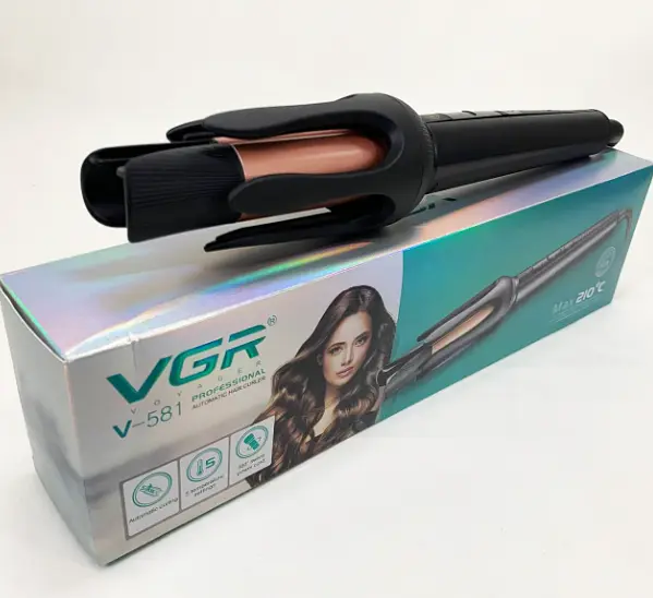 Автоматична плойка для локонів VGR V-581 стайлер кераміка дисплей 130–210°C 45 Вт чорна - фото 4