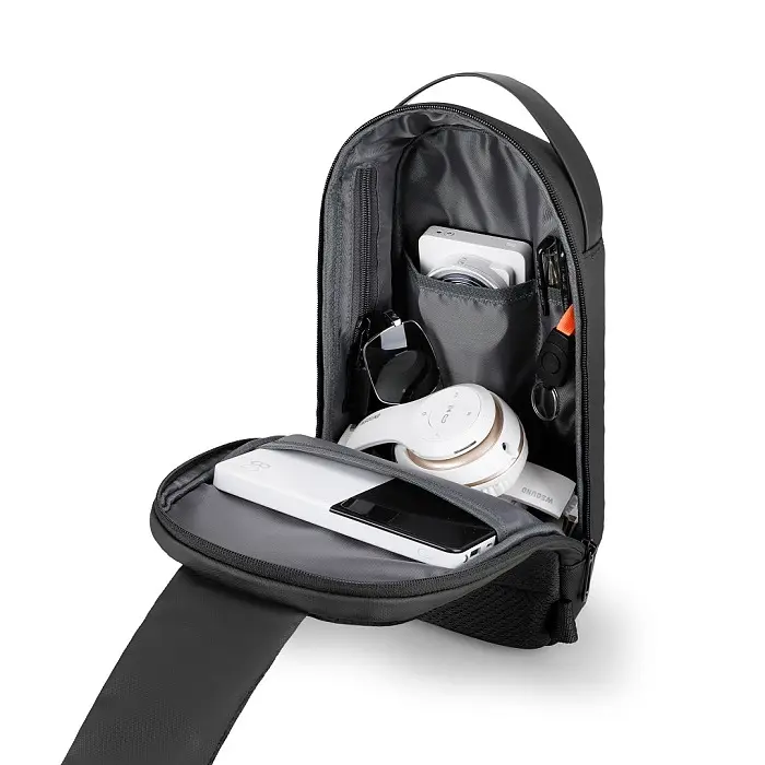 Рюкзак на одне плече Mark Ryden MR7510 із USB-портами (Чорний) - фото 3