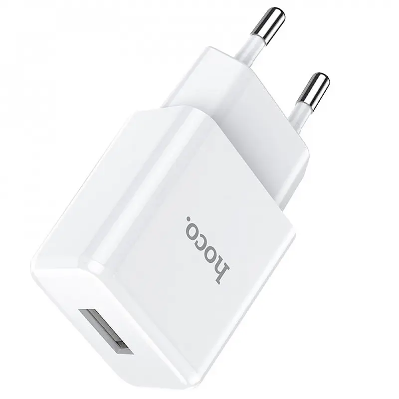 Мережевий зарядний пристрій 1 USB Hoco N9 2.1 A White - фото 4