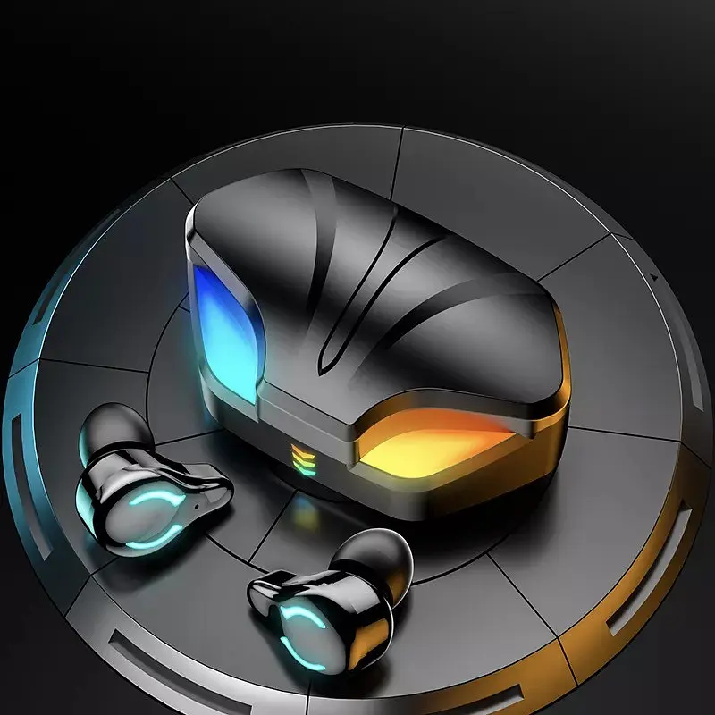 Игровые беспроводные наушники Bluetooth TWS X1 с зарядным кейсом индикатором заряда и LED подсветкой - фото 3