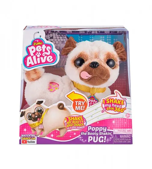 Інтерактивна м'яка іграшка Pets Alive Танцюючий Мопс (9521) - фото 4