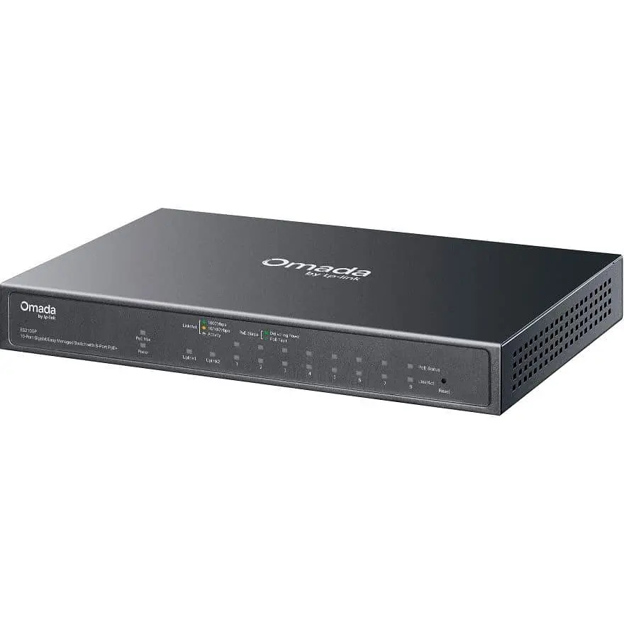 Комутатор TP-Link Omada ES210GP 10-Port Gigabit Smart PoE+ (ES210GP)