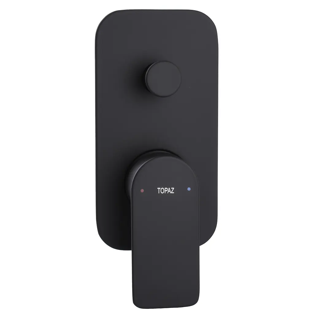 Душова система Topaz Sardinia TSG 08202-V-H20-BL вилив 190мм чорний, Чорний матовий - фото 2