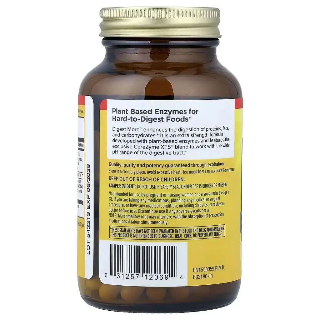 Ферменты для пищеварения Renew Life DigestMore Plant Based Enzymes 90 вегетарианских капсул - фото 4