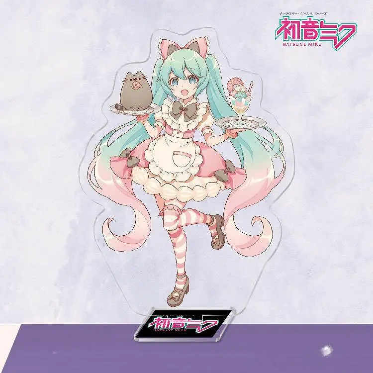 Акриловая фигурка Хацунэ Мику с котиком Hatsune Miku 10 см - фото 2