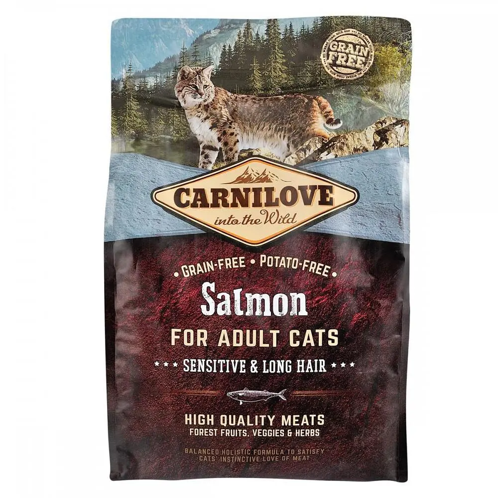 Сухий корм Carnilove Cat Salmon Sensitive & LongHair 2 кг з лососем для дорослих кішок з чутливим - фото 4