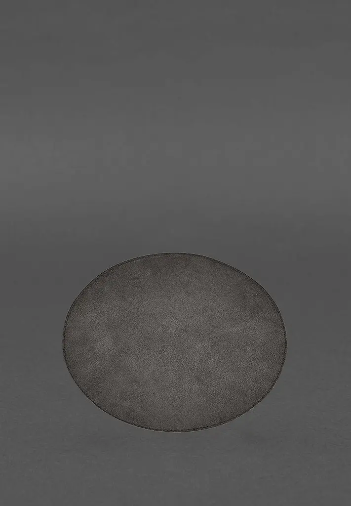 Круглый коврик для мышки из натуральной кожи темно-коричневый краст - фото 5