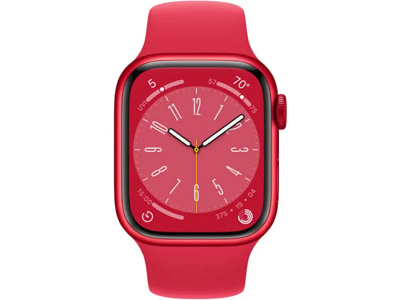Смарт-годинник Apple Watch Series 8 GPS 45mm (PRODUCT) RED Aluminum Case with (PRODUCT) RED Sport Band - S/M (MNUR3) - фото 2