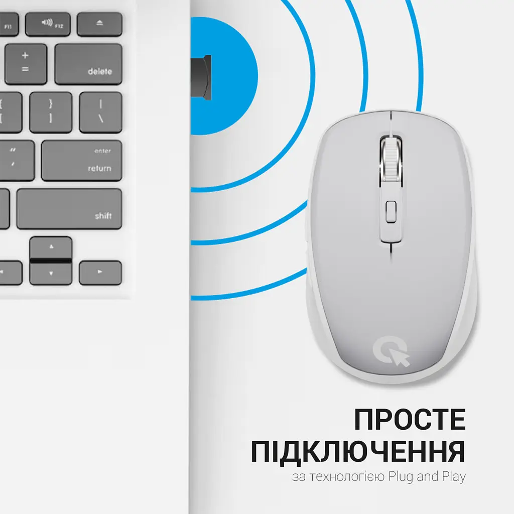Мишка OfficePro M267G Silent Click Wireless Gray (M267G) - фото 7