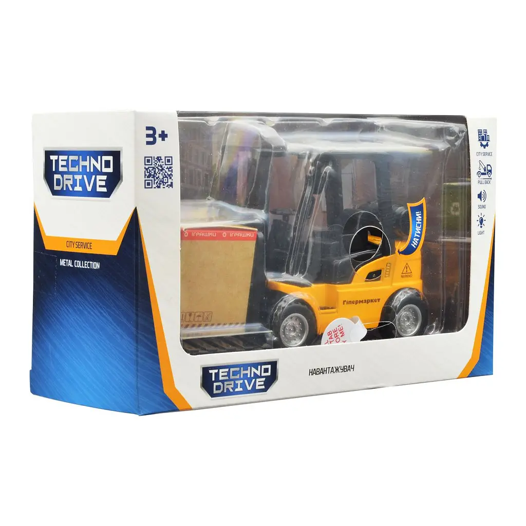 Автомодель TechnoDrive City service Погрузчик желтая (510224.270) - фото 11