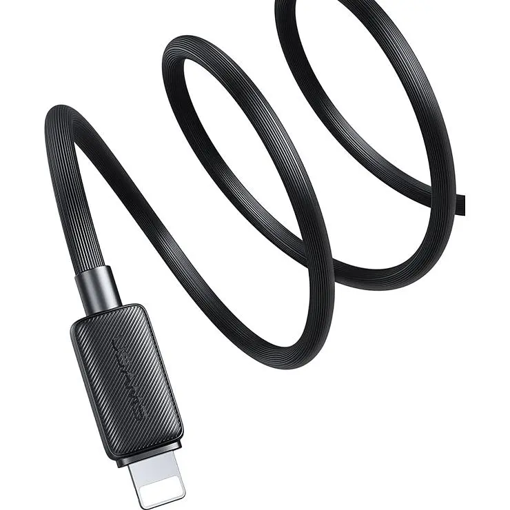 Кабель Usams US-SJ689 USB-A to Lightning 2.4A 1m Black [SJ689USB01] [138996] - фото 3