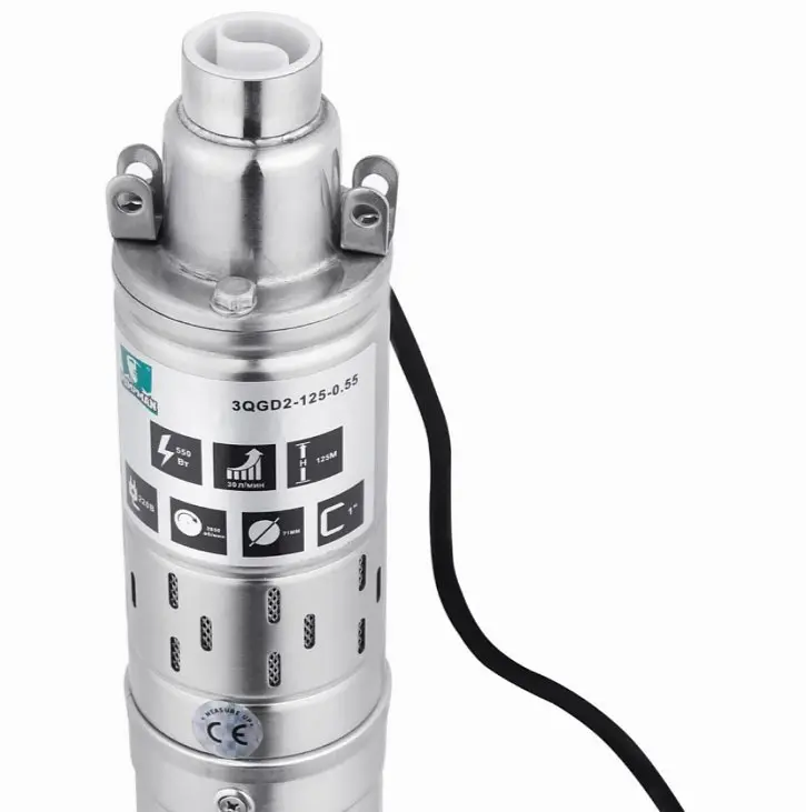 Насос глибинний шнековий Pumpman 3QGD2-125-0.55 кВт Нmax 125 м Qmax 1,8 куб.м 550 Вт (CV029776) - фото 3
